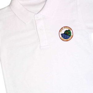 Ysgol Babanod Llanfairfechan white polo top shirt with logo - school uniform