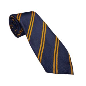 john brights navy and gold double striped tie