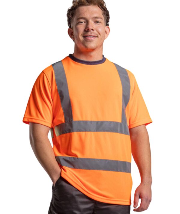 RX720 Pro RTX High Visibility T-Shirt personalised high quality company busniesss workwear with front back print