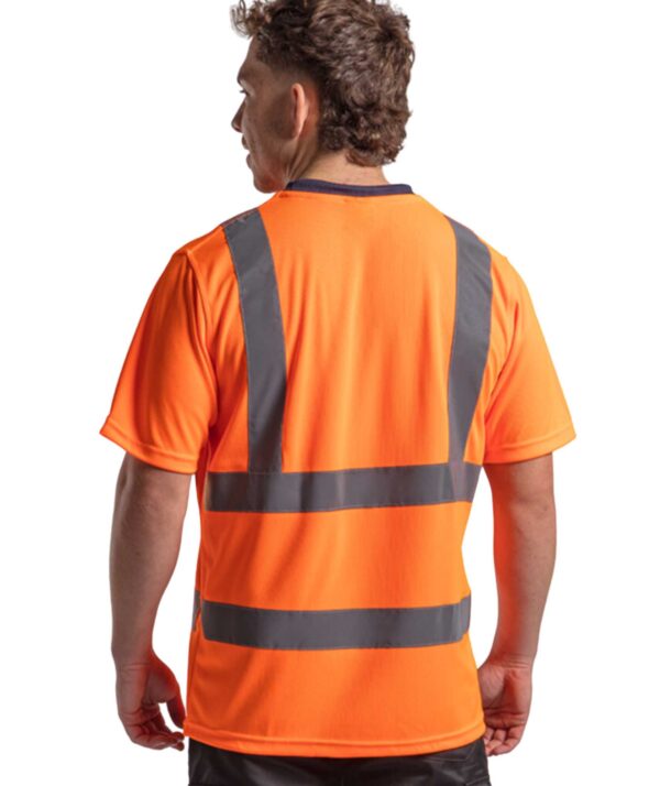 RX720 Pro RTX High Visibility T-Shirt personalised high quality company busniesss workwear with front back print back