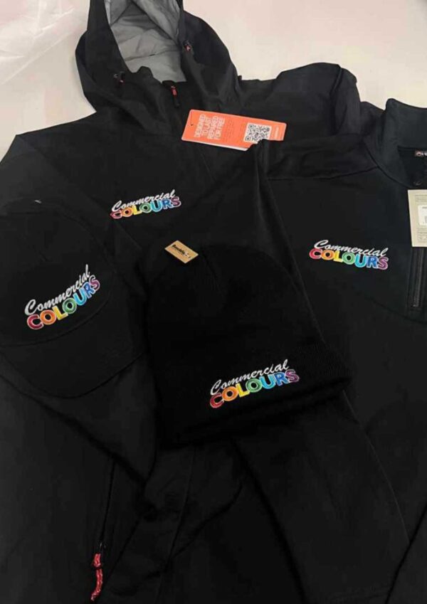 personalised company businesss jacket coat hood hoodie north west wales