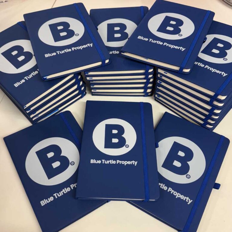 persoanlised branded work logo note books pads north west wales