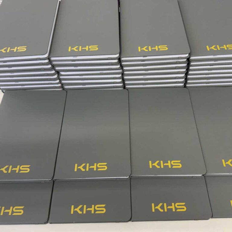 personalised branded high quality note books north west wales with logo