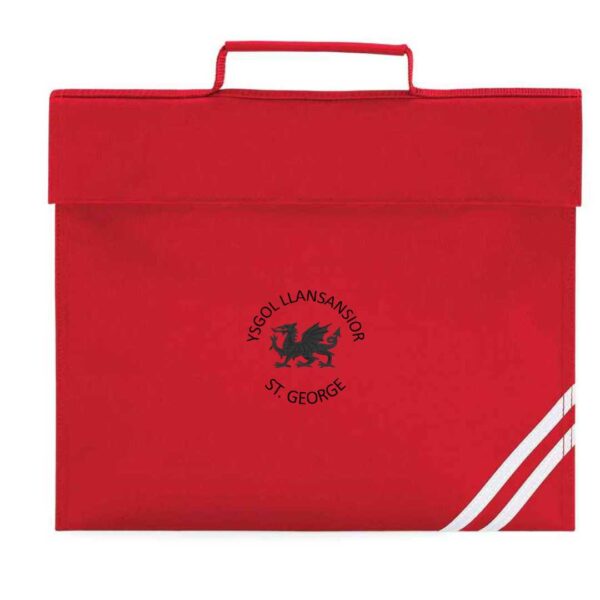Ysgol Llansansior St George school uniform book bag with logo back