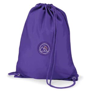 Ysgol awel y mynydd school uniform gym sac swim bag with logo