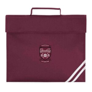 Ysgol blessed william davies school uniform book bag with logo back