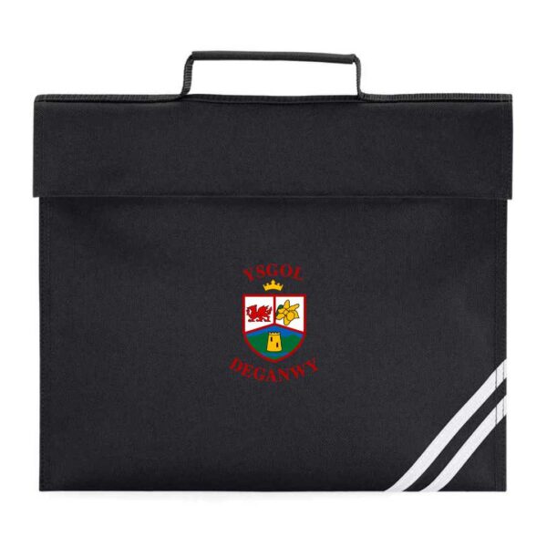 Ysgol deganwy school uniform book bag with logo back