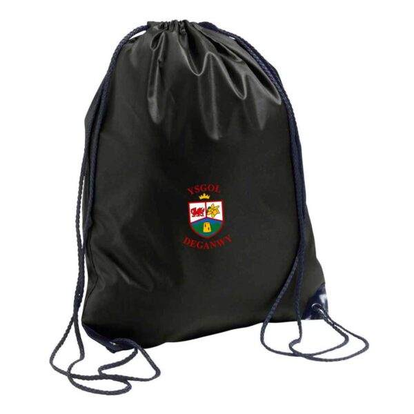 Ysgol deganwy school uniform gym sac swim bag with logo
