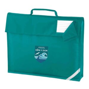 Ysgol swn y don school uniform book bag with logo back
