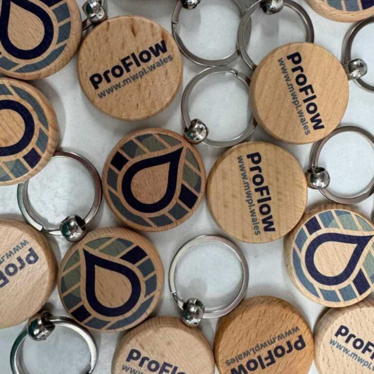 persoanalised branded merch items for event exhibition north west wales affordable high quality logo flyers bvusinesss cards posters signs migs pens lanyards keyrings