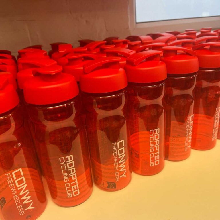 personalised branded business water bottles north west wales any colour red high quality bulk order conwy