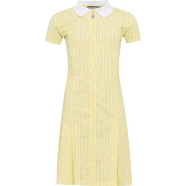 school uniform north west wales summer dress blue yellow purple green red checked checkered primary yellow