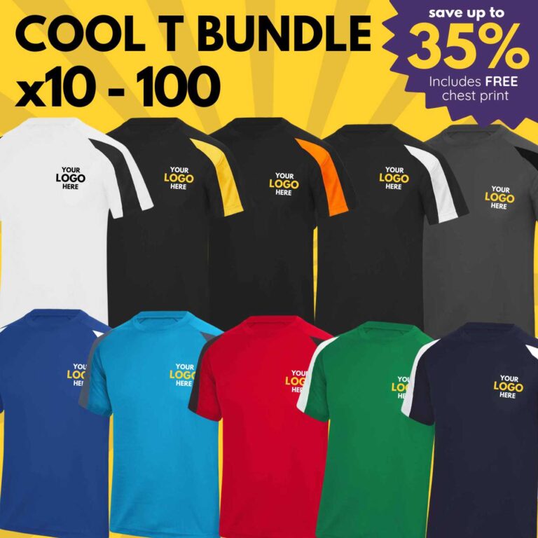 cool t sports fabric personalised gym running top tee shirt multiple bundle with logo high quality north west wales