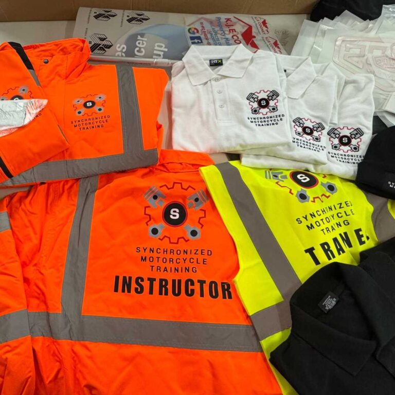 personalised branded work team weat high vis bundle jacket polo north west wales high quality