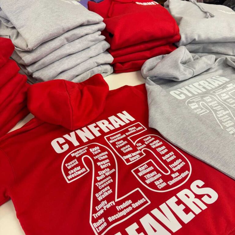 personalised branded ysgol school uniform leavers hoodies high quality