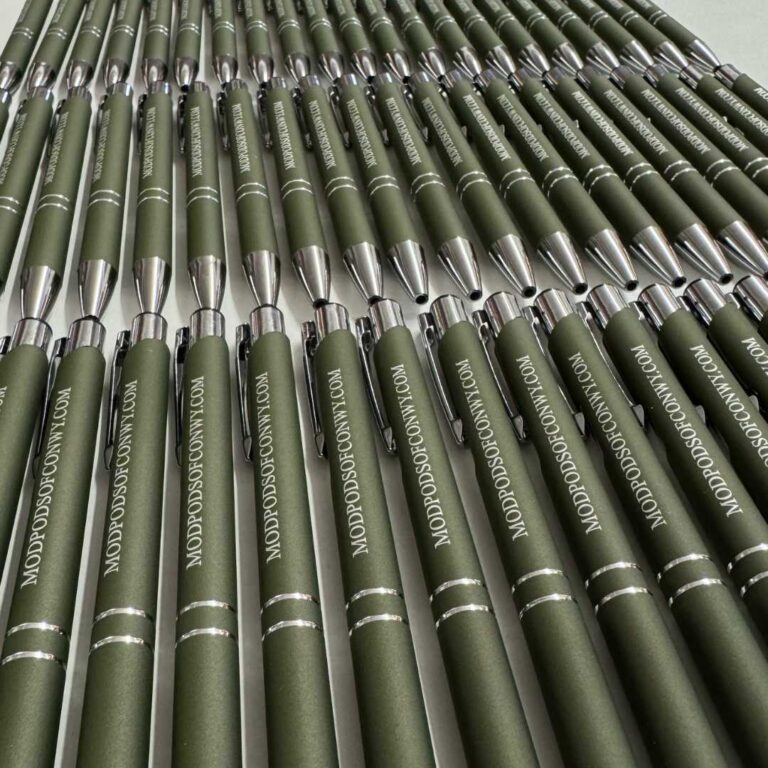 personalised company pens north west wales with logo