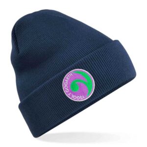 ysgoi y gogarth beanie hat with logo gwisg ysgol school uniform