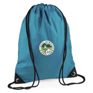 ysgol gymraeg henllan gwisg ysgol school uniform jade green pe physical education sports swim bag with logo