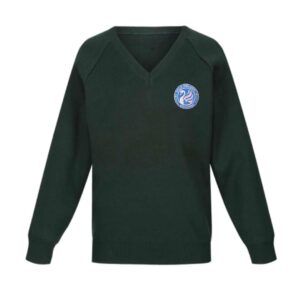 ysgol minafon mochdre school uniform v neck jumper