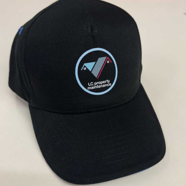 cap bundle with print compnay business logo front high quality black