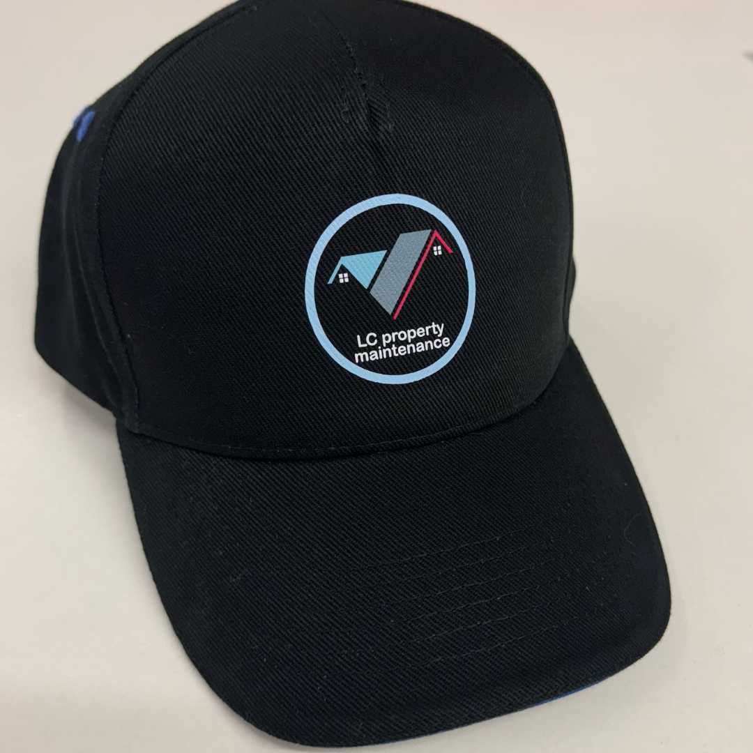 cap bundle with print compnay business logo front high quality black