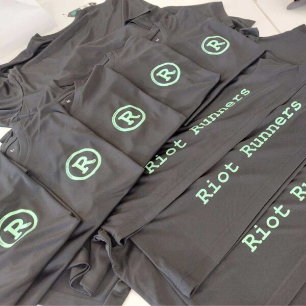 sportswear teamwear sports club running exercise vests polos tees t shirts bundles company team customised logo name print affordable