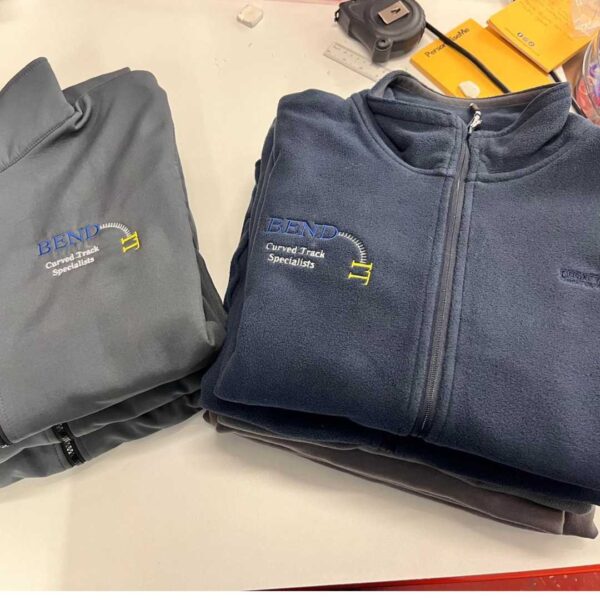 personalised branded business company teamwear workwear high quality with chest logo embroidery print affordable black fleece fleeces jackets grey black white gold yellow
