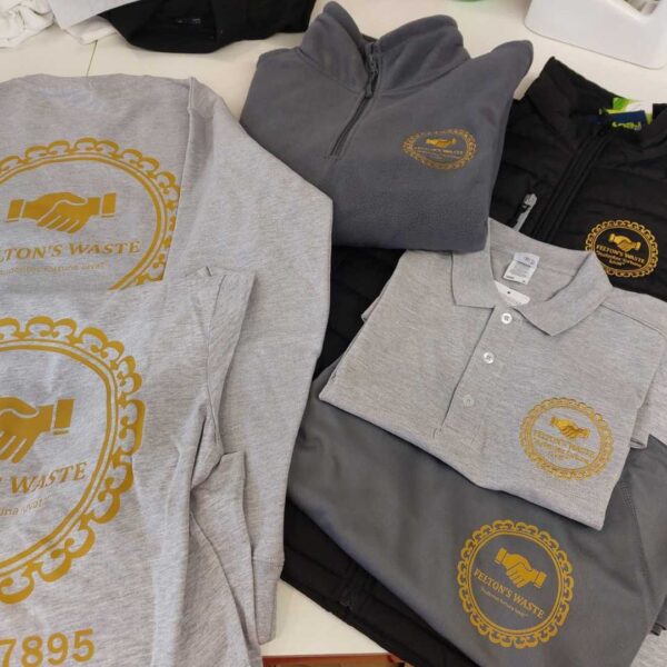 personalised branded business company teamwear workwear high quality with chest logo embroidery print affordable black fleece fleeces jackets grey black white gold yellow