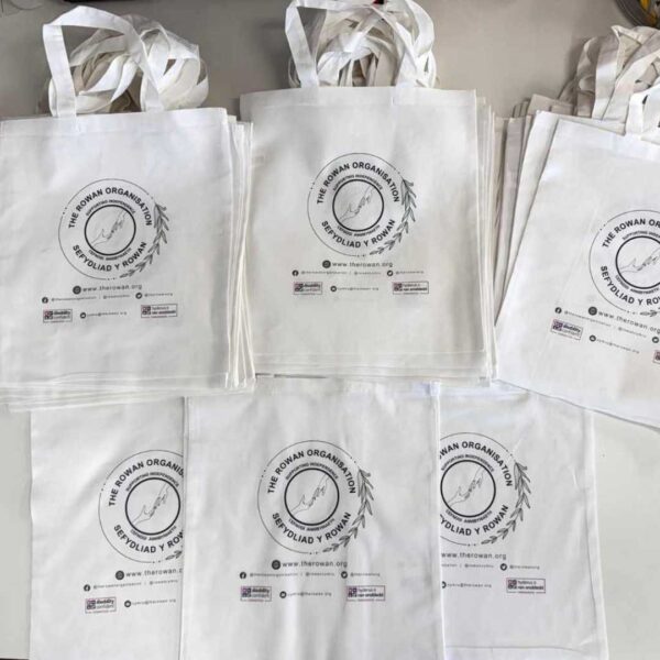 personalised branded custom tote bags company business logo any design text high quality any colours both sides bags mugs