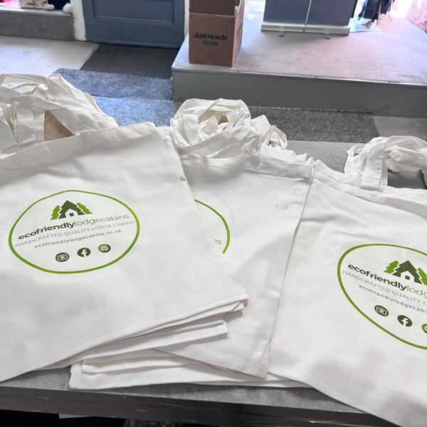 personalised branded custom tote bags company business logo any design text high quality any colours both sides bags mugs