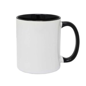 personalised branded mug black