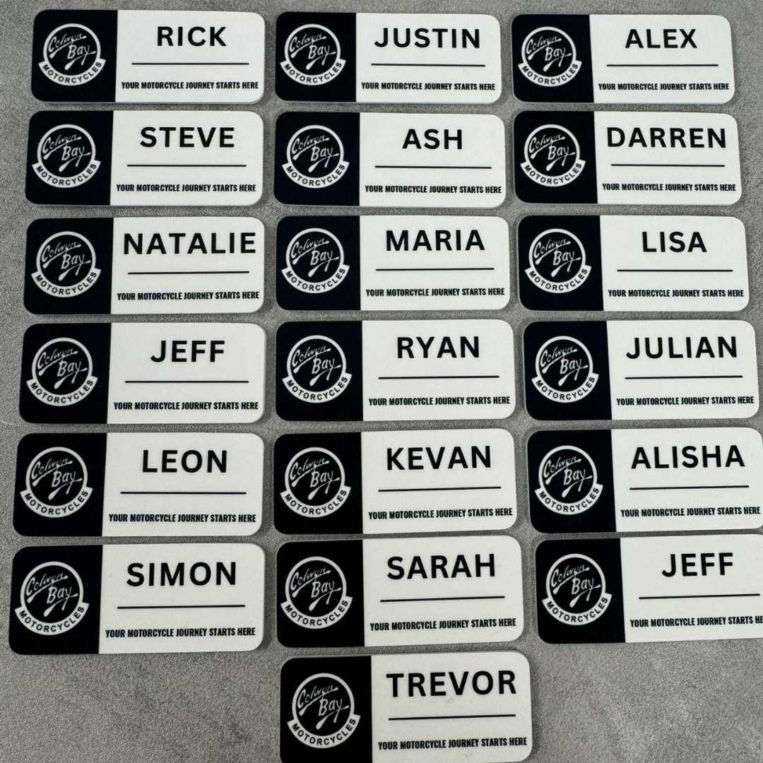personalised branded name badges with logo customised company 2