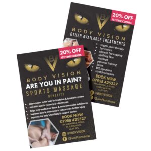 personalised customised a5 flyers printing own design custom design