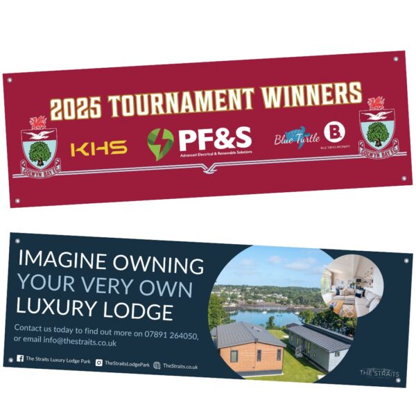 pvc banner personalised customised outdoor eyelets high quality branded company buisiness