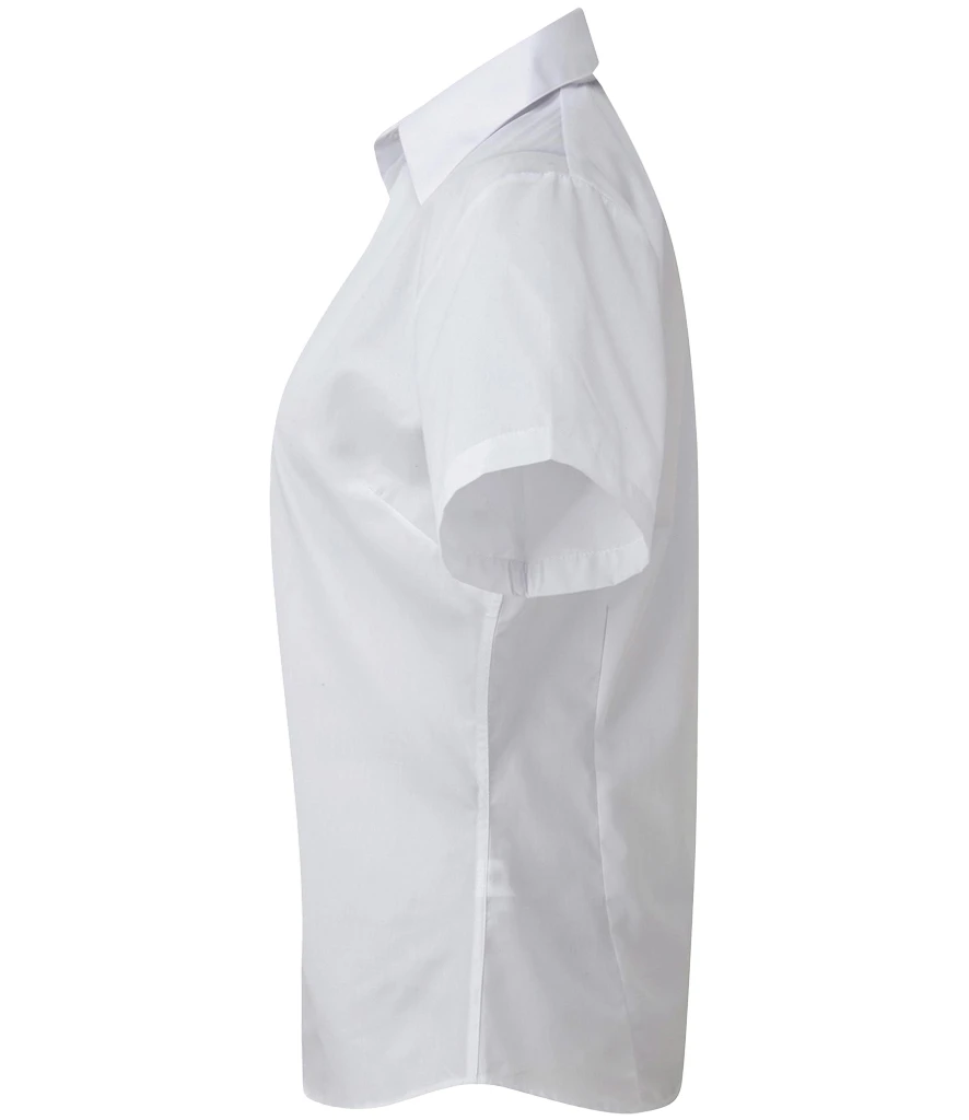 Premier Ladies Short Sleeve Poplin Blouse - Image 3