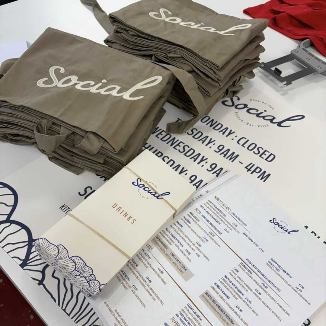 personalised branded chef jacket with logo print embroidered high quality cake bake international custom with aprons menus